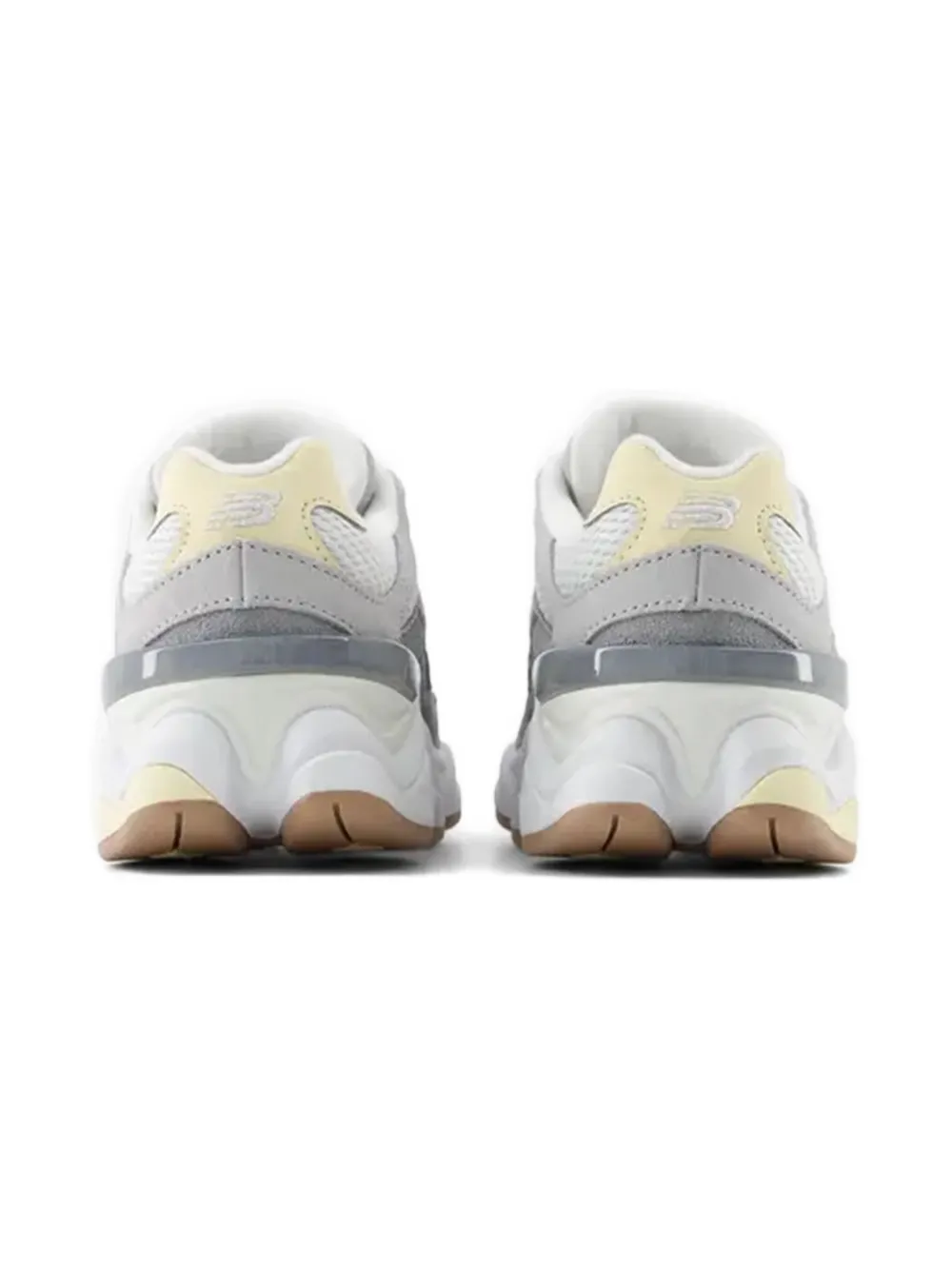 New Balance Kids 9060 mesh-panelled leather sneakers Silver