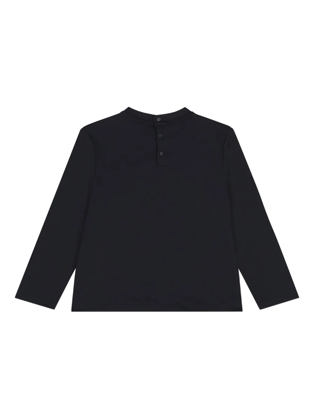 Emporio Armani Kids eagle-logo long-sleeve top Zwart