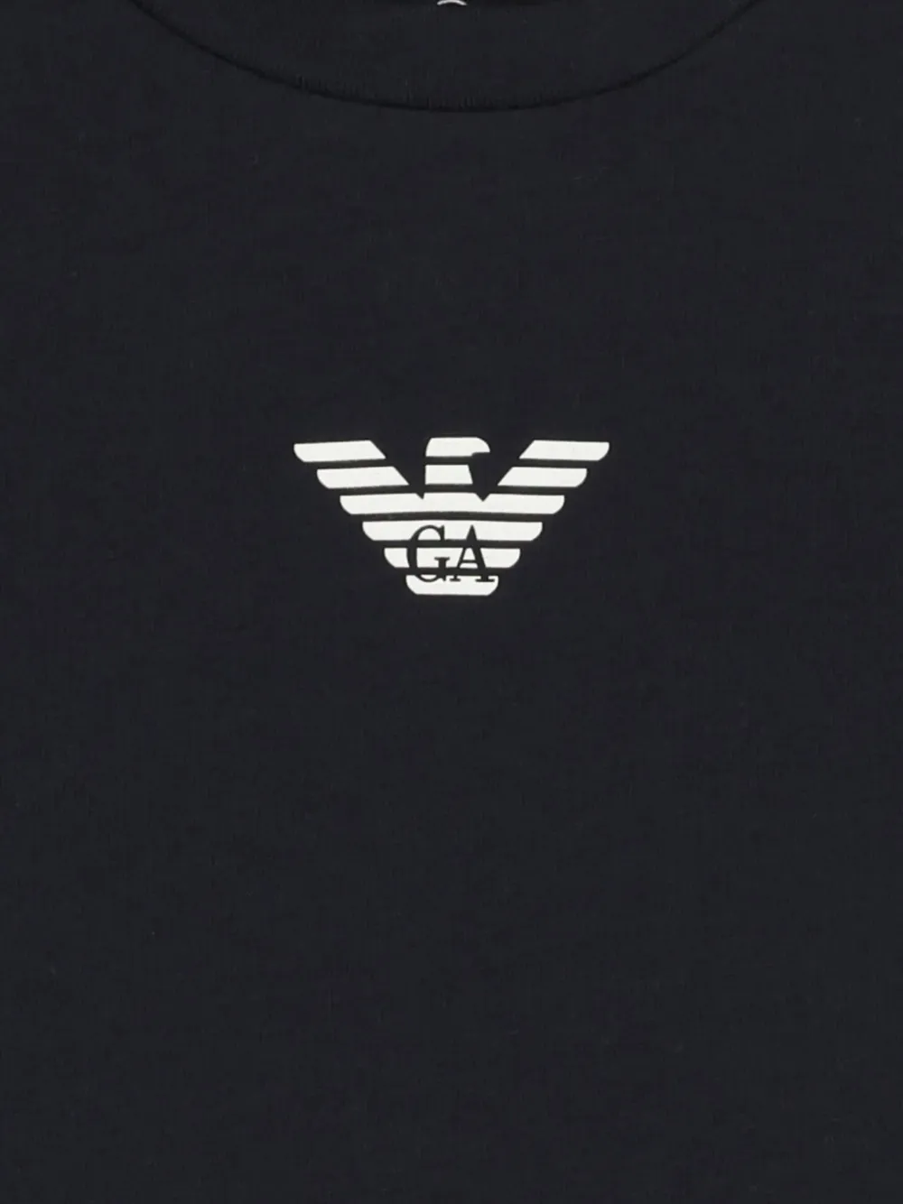Emporio Armani Kids eagle-logo long-sleeve top Zwart