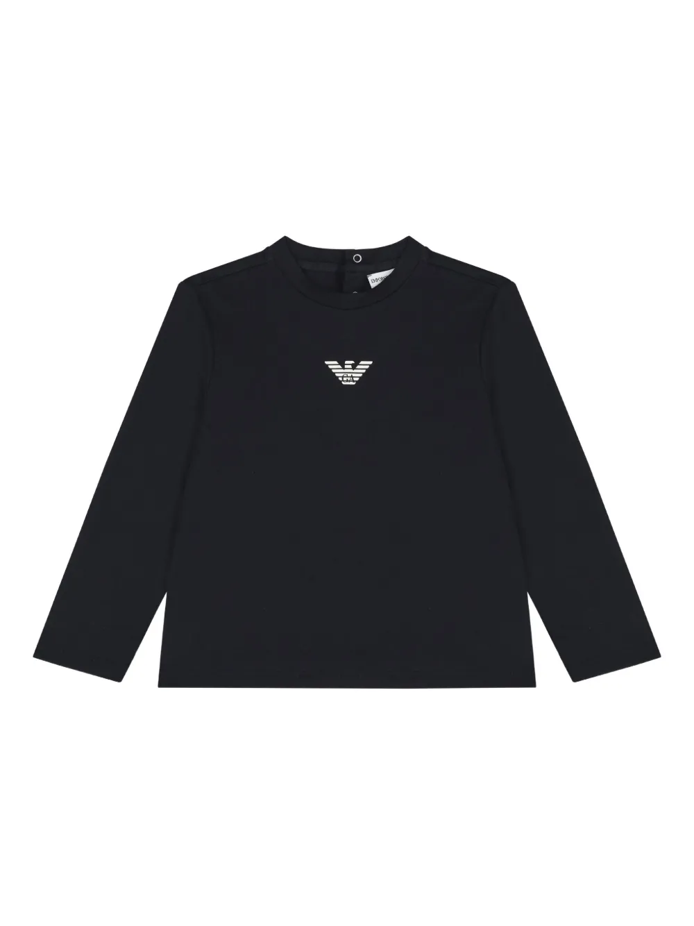 Emporio Ar i Kids eagle-logo long-sleeve top Zwart