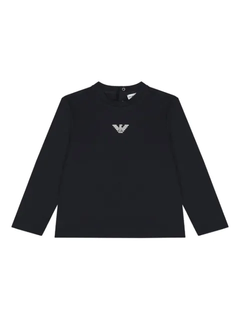 Emporio Armani Kids eagle-logo long-sleeve top