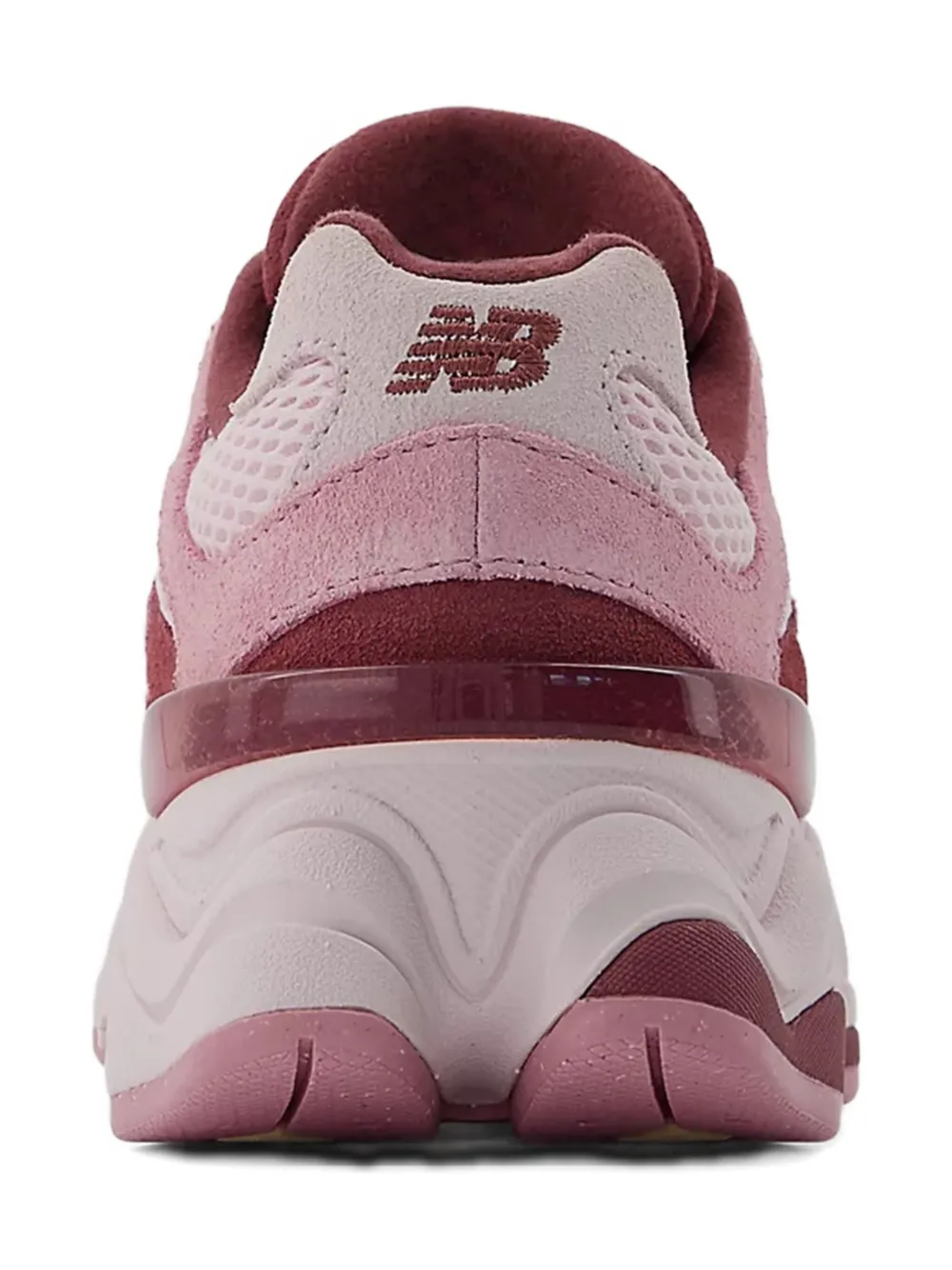 New Balance Kids 9060 Lace metallic-film sneakers Pink