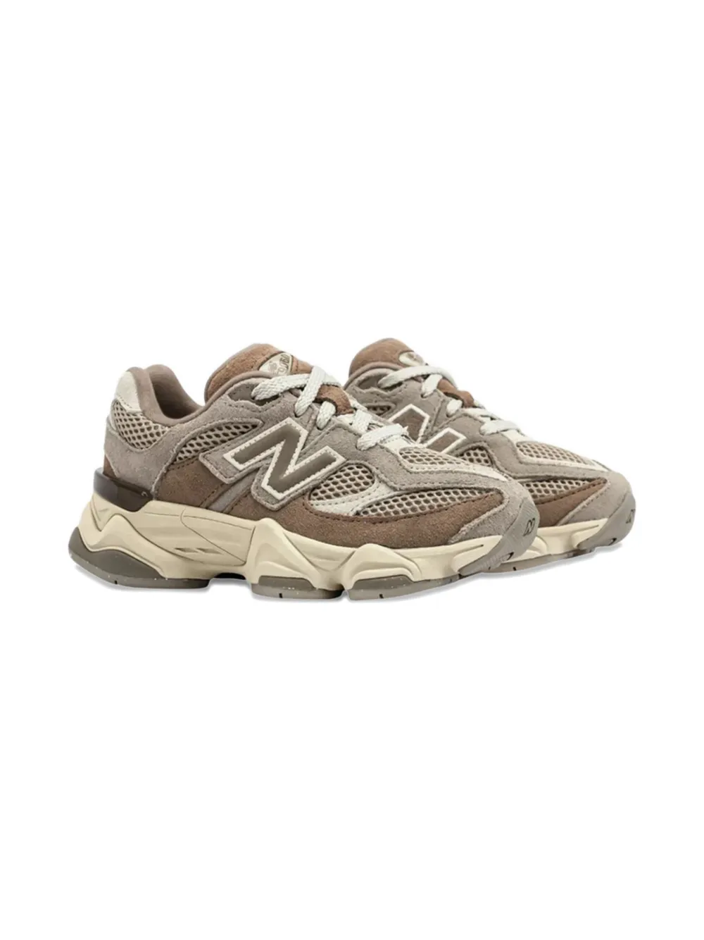 New Balance Kids PC9060 mesh sneakers - ブラウン New Balance Kids PC9060 mesh sneakers - ブラウン