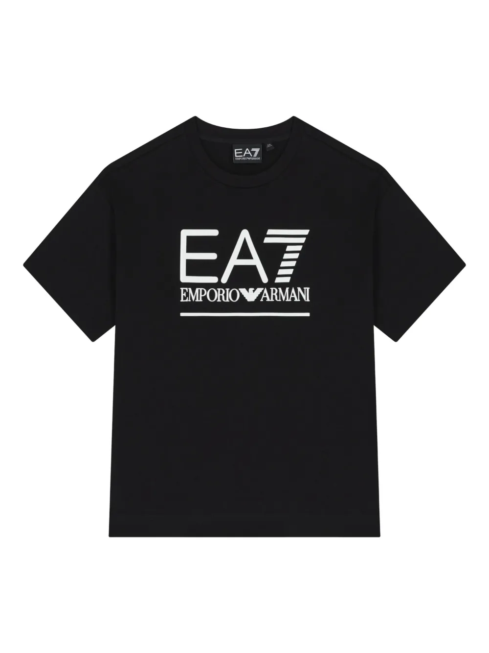 Emporio Ar i Kids logo T-shirt Zwart