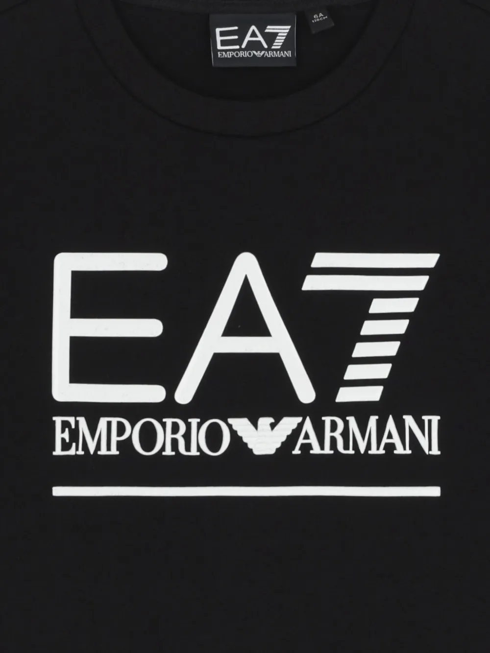 Emporio Armani Kids logo T-shirt Zwart