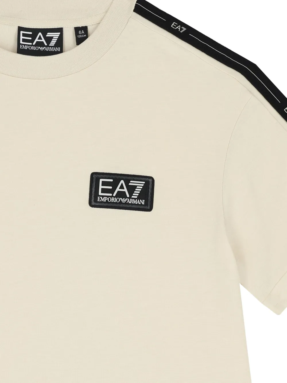 Emporio Armani Kids logo T-shirt Beige
