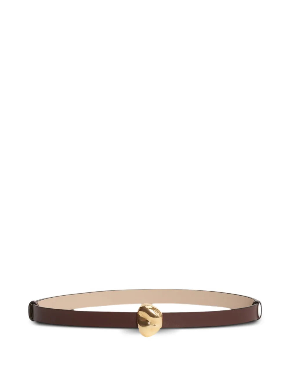Fabiana Filippi medium buckle leather belt - Marrone