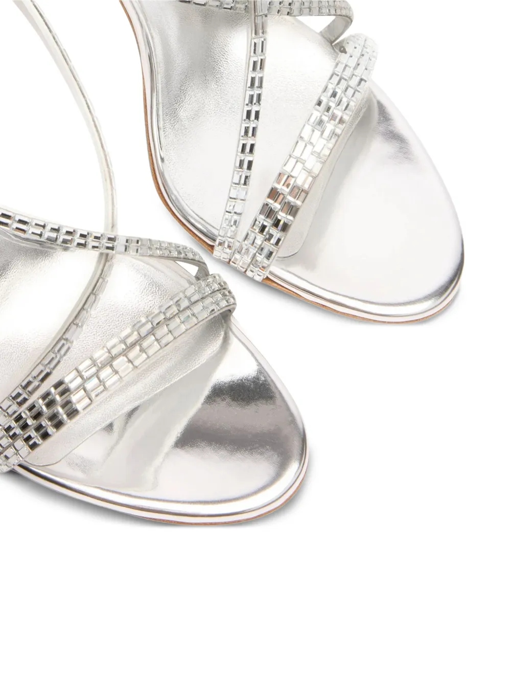 Casadei 100 mm Julia slingback sandalen verfraaid met kristallen Grijs