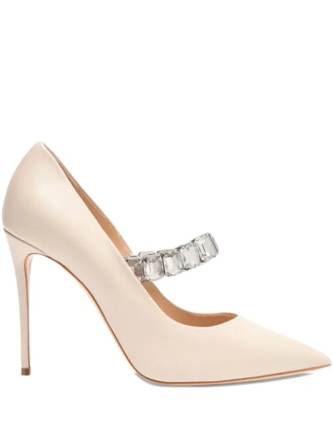 Casadei 100mm Julia Minorca crystal-embellished pointed-toe pumps