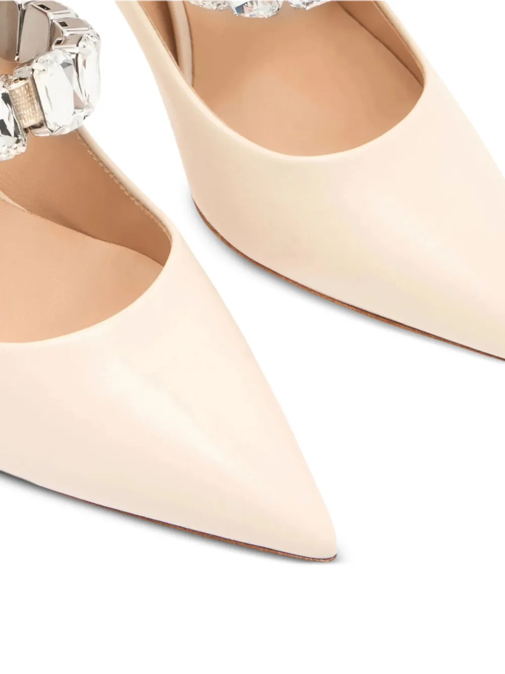 Casadei 100 mm Julia Minorca pumps met puntige neus en kristallen Wit