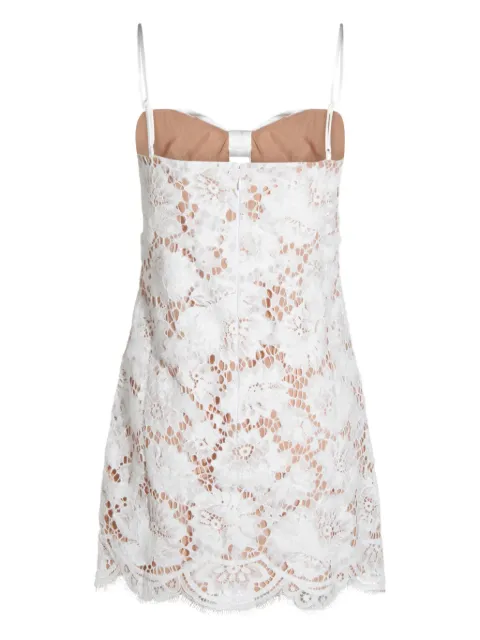 Self-Portrait satin-bow lace dress