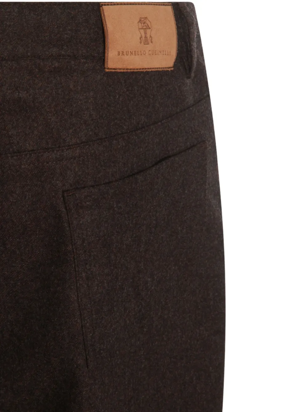Brunello Cucinelli embroidered-pocket trousers Bruin