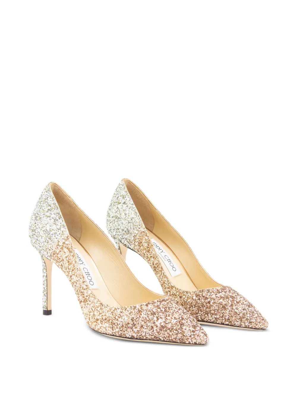 Jimmy Choo 90mm Romy heeled pumps Gold