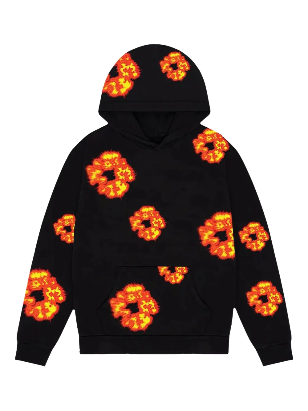 Denim Tears Offset Wreath printed hoodie | Black | Image 1
