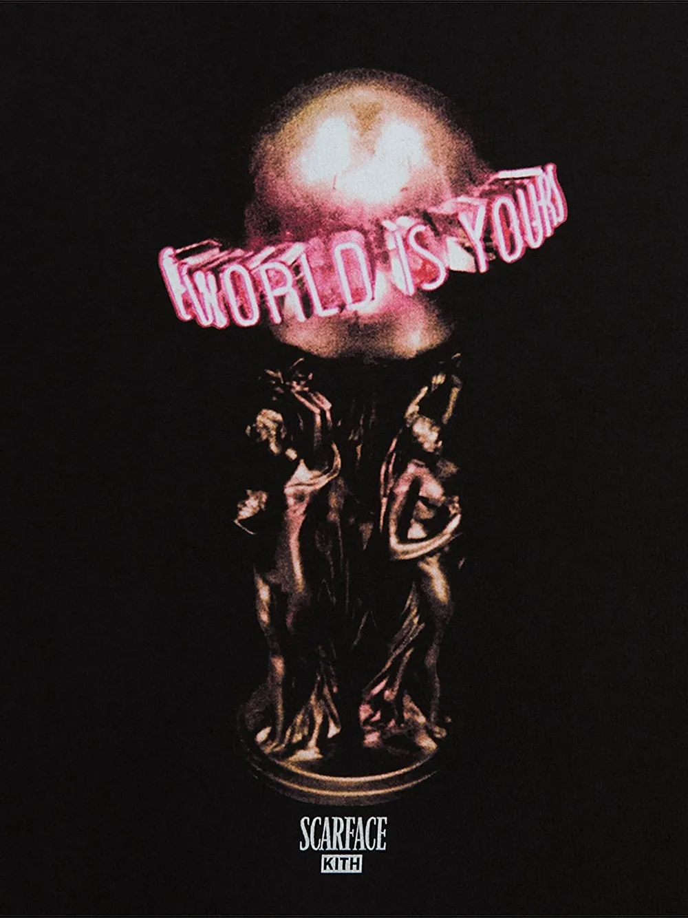 KITH x Scarface The World Is Yours T-shirt met print - Zwart
