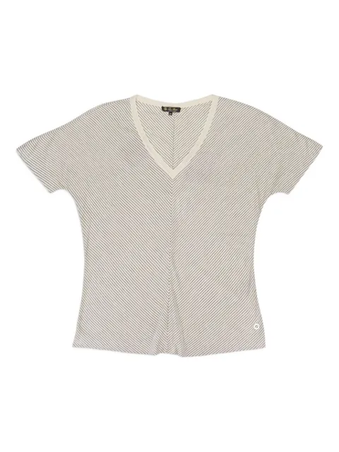 Loro Piana V-neck striped T-shirt