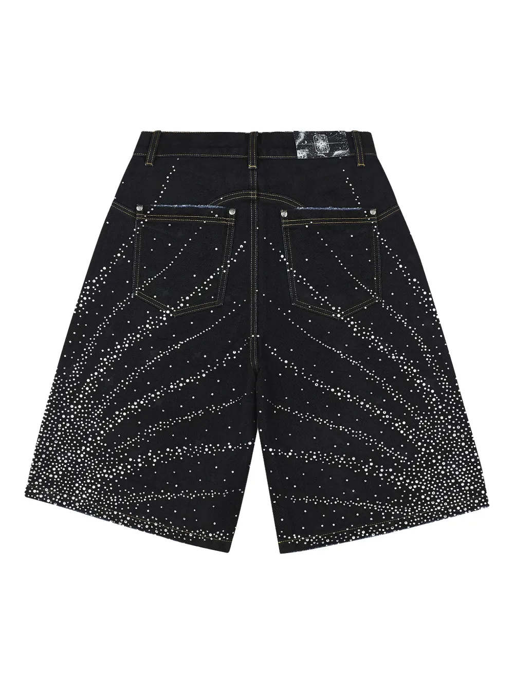 BIRTH OF ROYAL CHILD 20K Diamond Starlight denim shorts Zwart