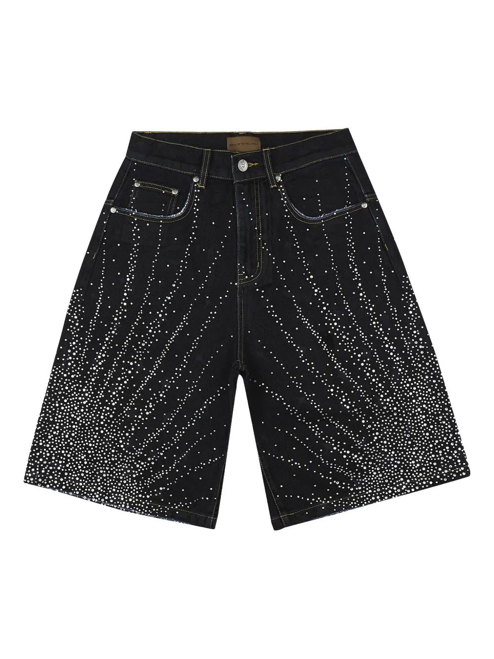 BIRTH OF ROYAL CHILD 20K Diamond Starlight denim shorts Zwart