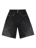BIRTH OF ROYAL CHILD 20K Diamond Starlight denim shorts - Black