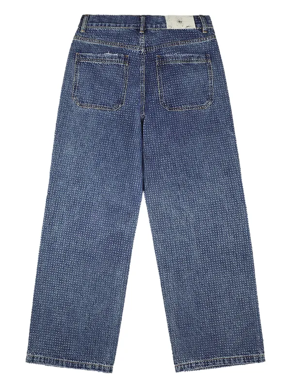 パンツ Birth Of  Child 20k Diamond denim 3D Printing Washed 20k Swarovski Diamond Boro – Birth Of
