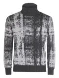 Piacenza Cashmere roll-neck abstract-motif sweater - Grey