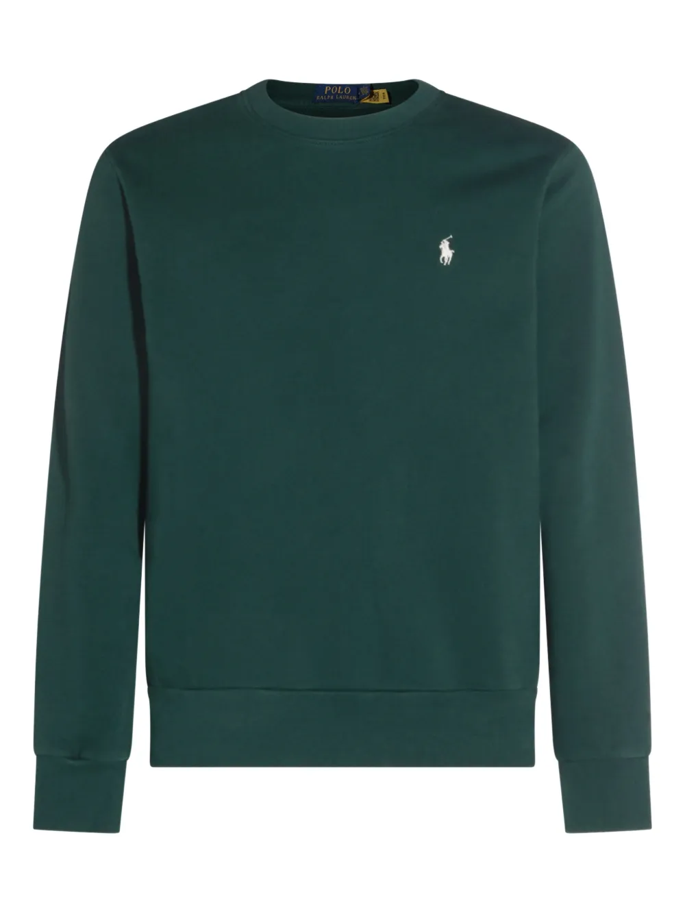 embroidered logo crew neck sweatshirt