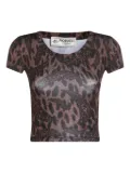 Fiorucci animal-print short-sleeved T-shirt - Brown
