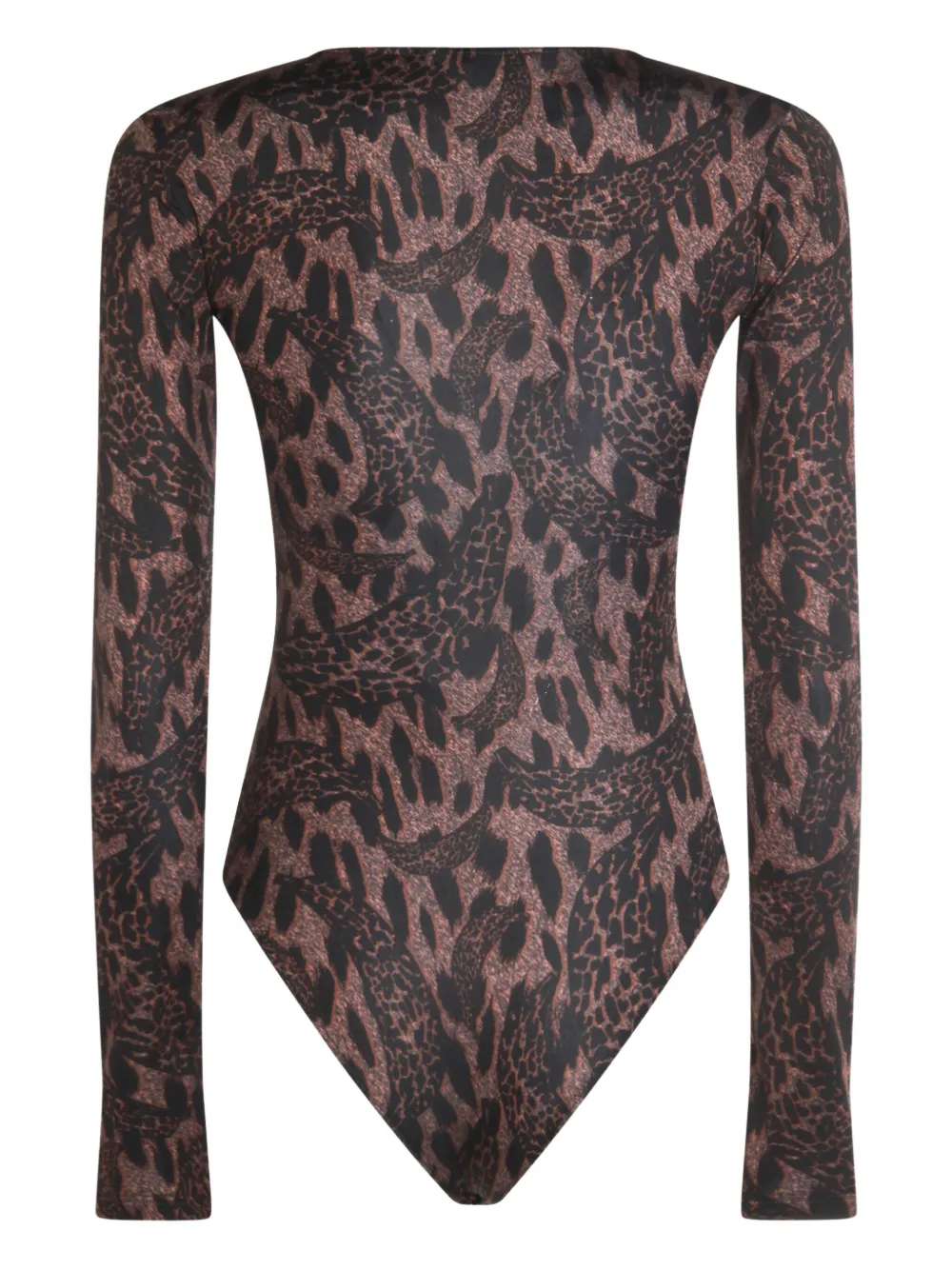 Fiorucci long-sleeved animal-print bodie - Bruin