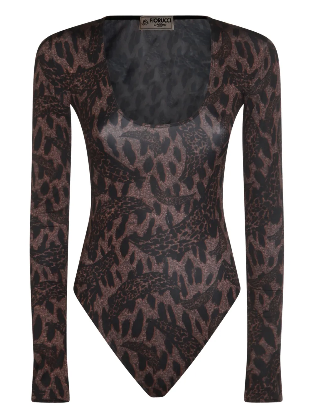 Fiorucci long-sleeved animal-print bodie Bruin