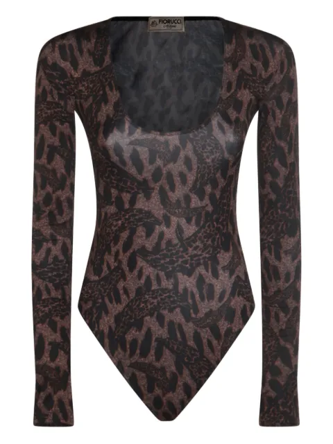 Fiorucci long-sleeved animal-print bodie