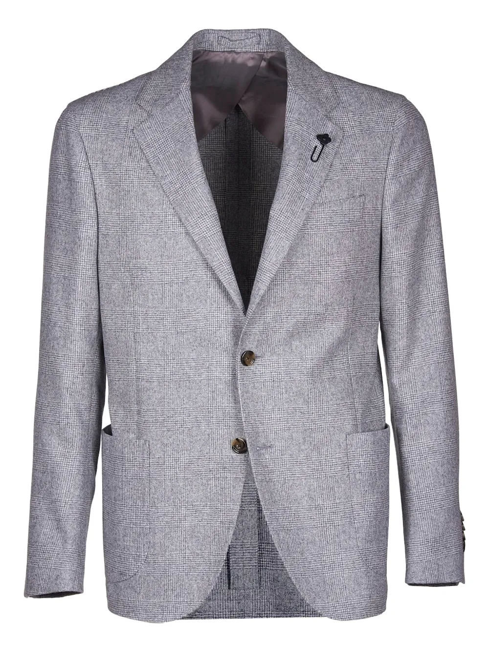Lardini check-pocket blazer | Grey | Image 1