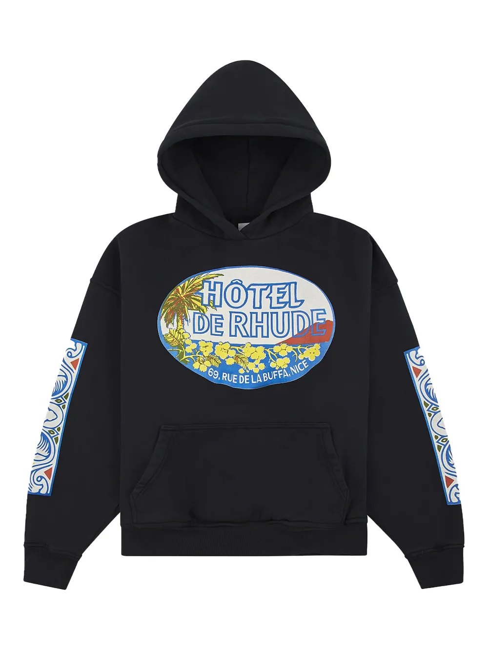 RHUDE Hotel graphic-print hoodie - ブラック RHUDE Hotel graphic-print hoodie - ブラック
