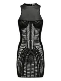 The Attico mesh mini dress - Black