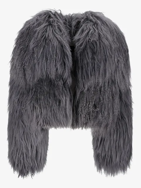 The Attico shaggy-pile bomber jacket