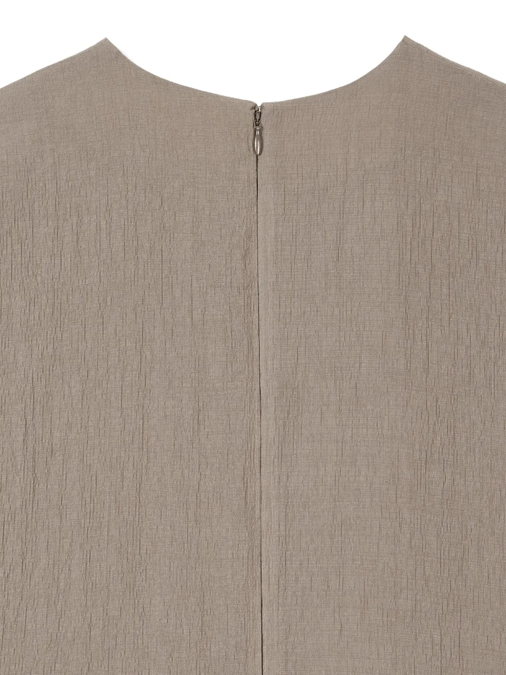 Studio Tomboy Frill-detailed Short-sleeve Mini Dress In Gray