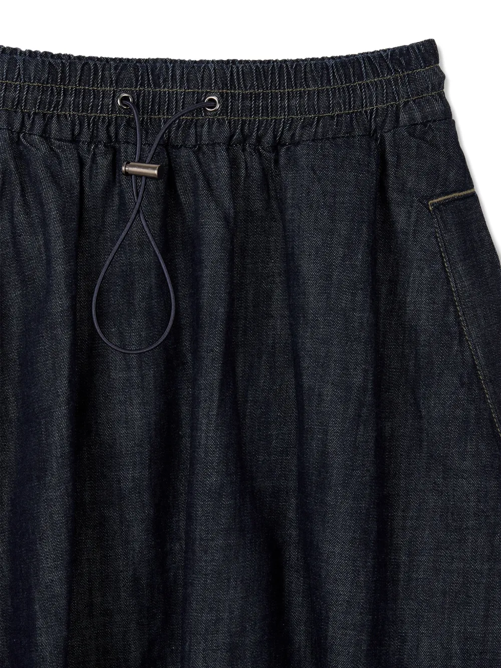 Studio Tomboy Drawstring Denim Skirt In Blue