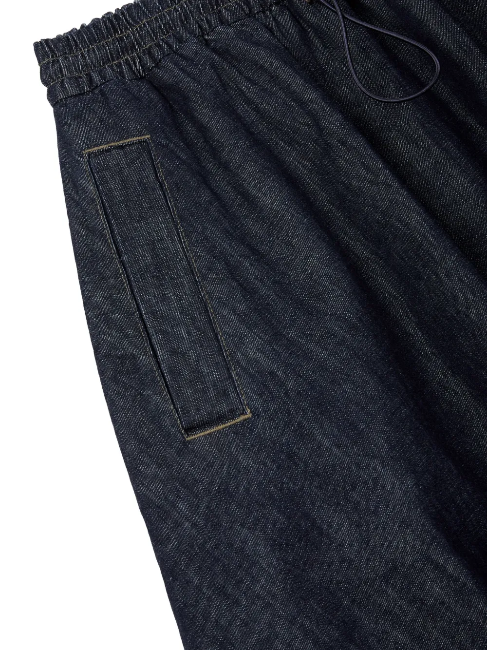 Studio Tomboy Drawstring Denim Skirt In Blue