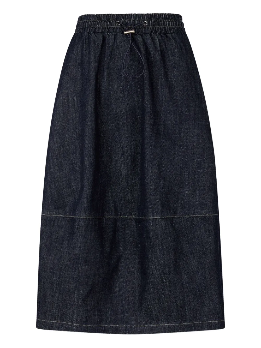 Studio Tomboy Drawstring Denim Skirt In Blue