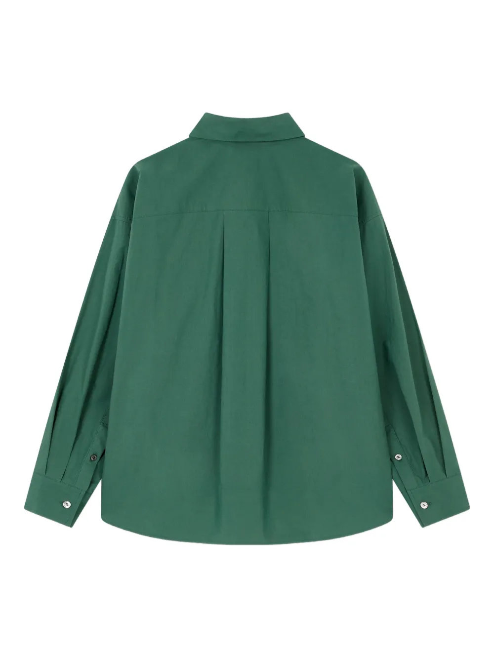 STUDIO TOMBOY Blouse met opgestikte zak en mouwen met knopen - Groen