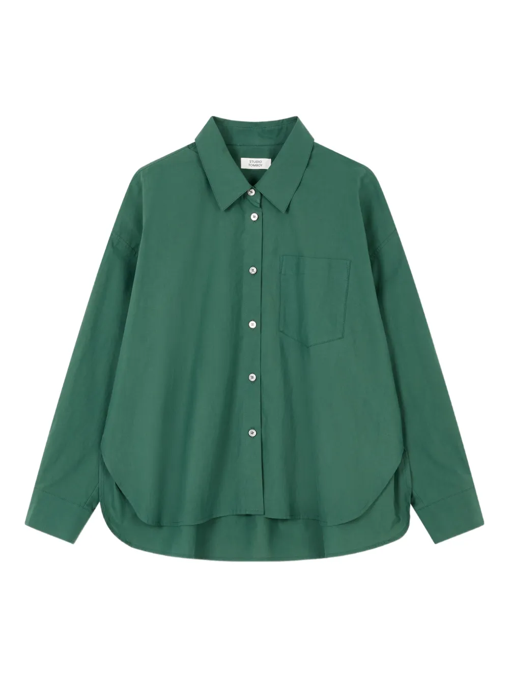 STUDIO TOMBOY camisa con bolsillo de parche | verde | Image 1