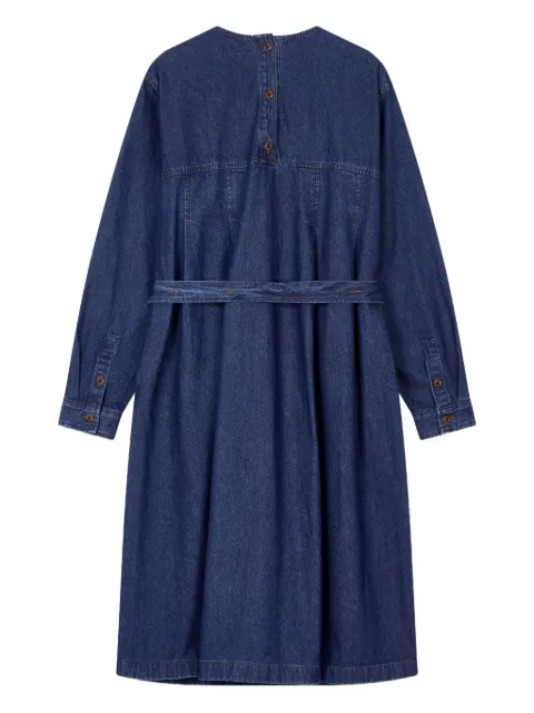 STUDIO TOMBOY waist-belt denim shirt dress