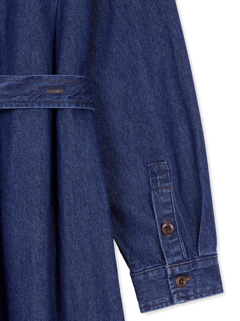 STUDIO TOMBOY Denim blousejurk met ceintuur Blauw