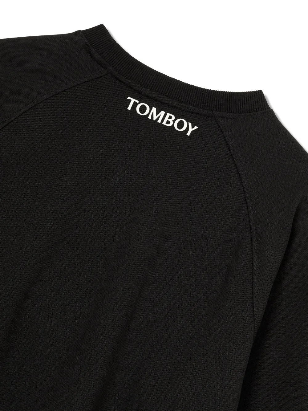 Studio Tomboy Back-logo Ribbed Sweatshirt In Black