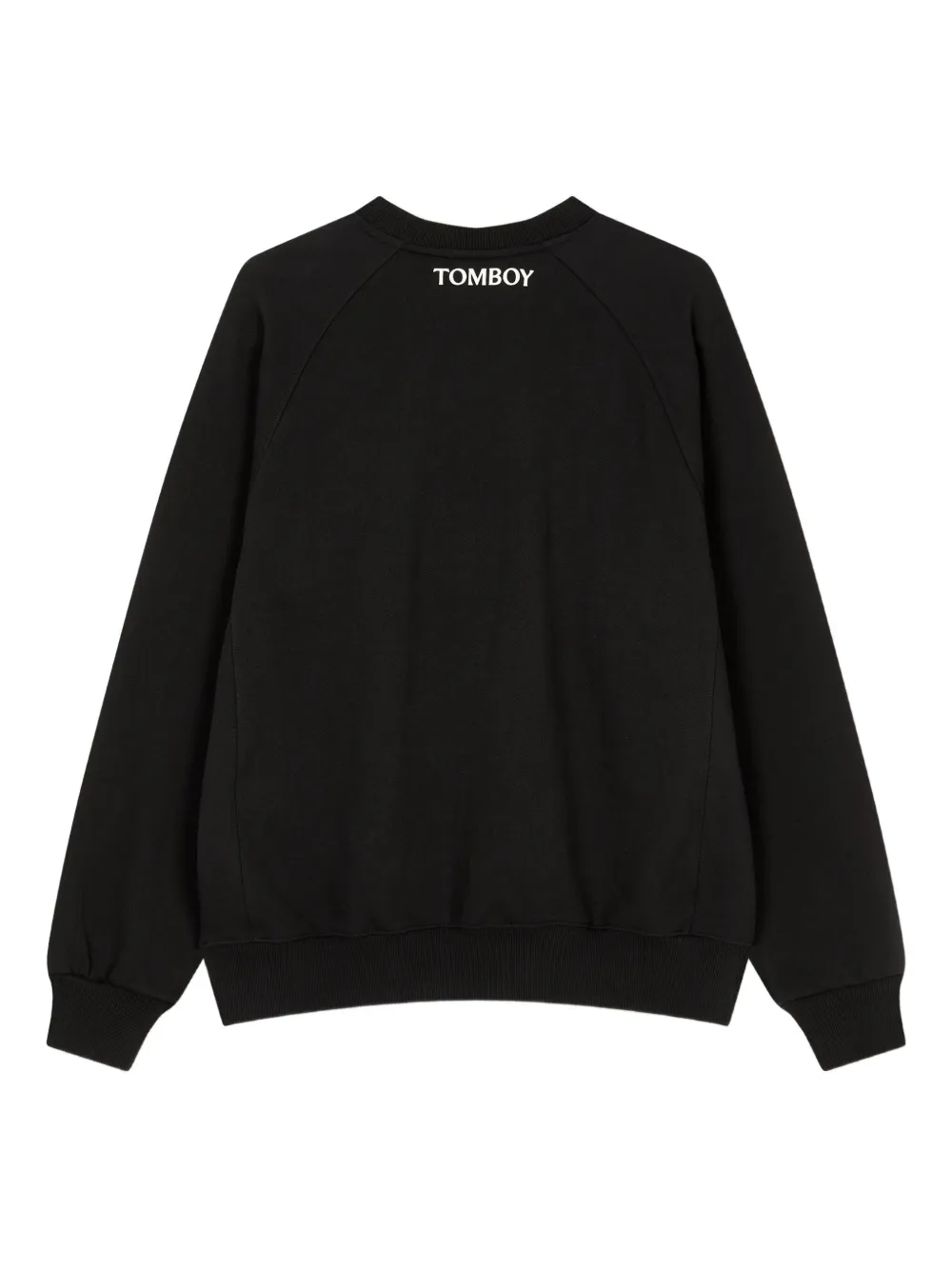 Studio Tomboy Back-logo Ribbed Sweatshirt In Black