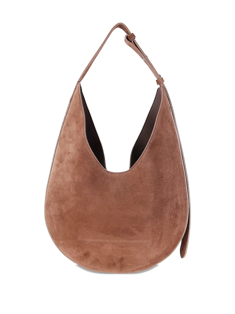 Aesther Ekme Suede-curved Shoulder Bag In Brown