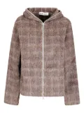 OUR LEGACY check-pattern zip-up cardigan - Brown