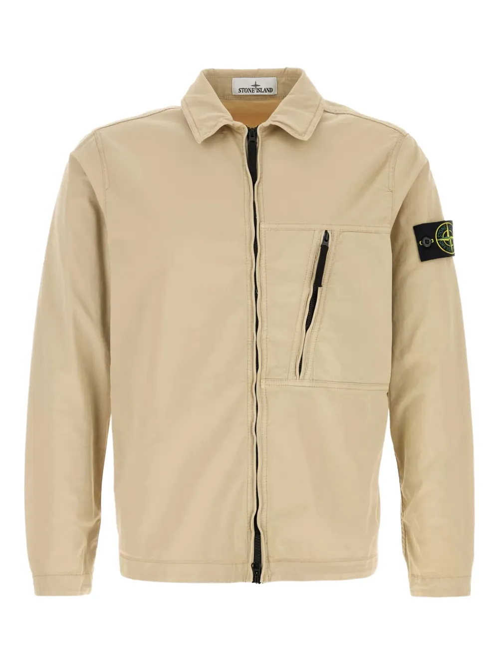Stone Island zip-fastening pocket jacket Beige