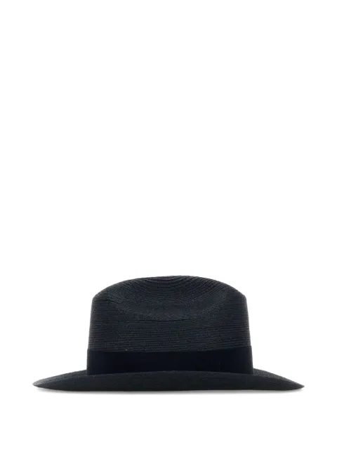 Borsalino ribbon-detail hat