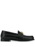 Valentino Garavani chain-link leather loafers - Black
