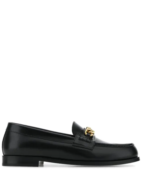 Valentino Garavani chain-link leather loafers